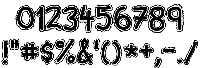 Ninjascript Electric DemiBold Font OTHER CHARS