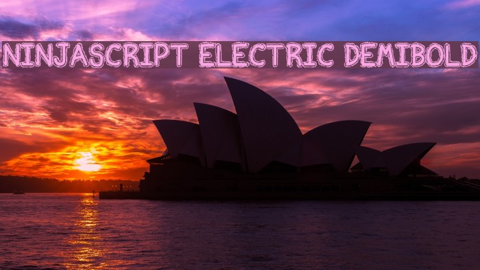 Ninjascript Electric DemiBold Font examples