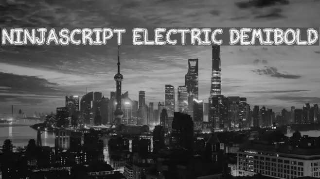 Ninjascript Electric DemiBold Schriftart examples