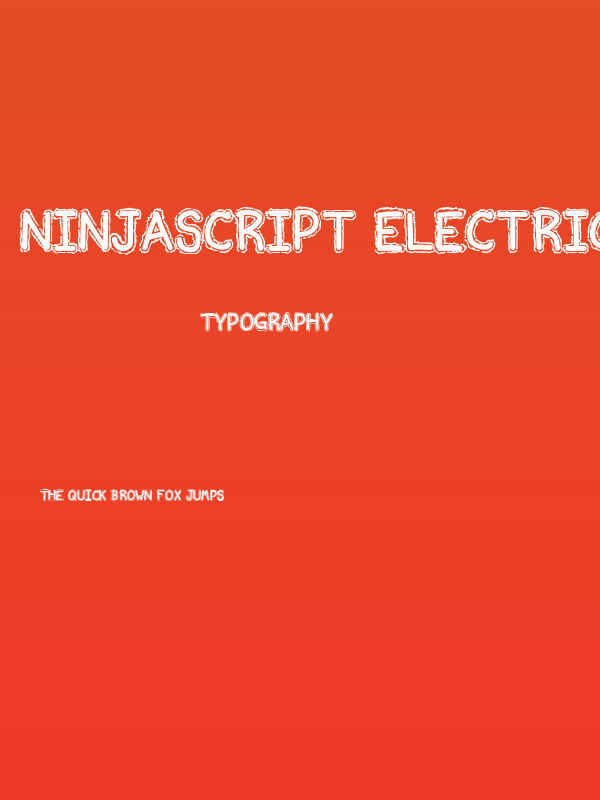 Ninjascript Electric DemiBold Poster