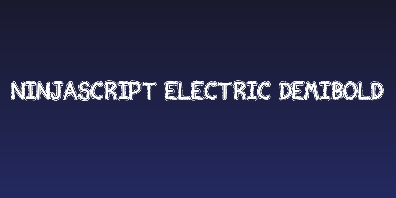 Ninjascript Electric DemiBold Social Header