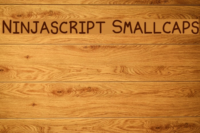 Ninjascript Smallcaps Font examples