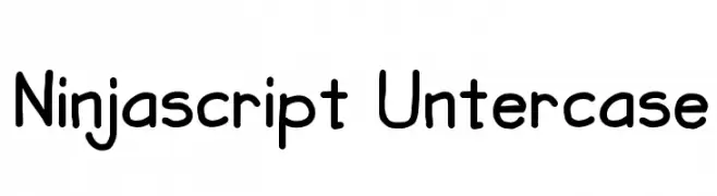 Ninjascript Untercase  Скачать бесплатные шрифты