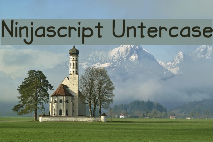 Ninjascript Untercase Font examples