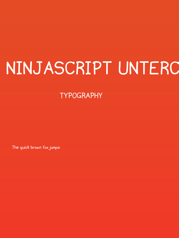 Ninjascript Untercase Poster