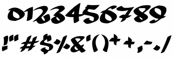 Ninjastrike Font OTHER CHARS