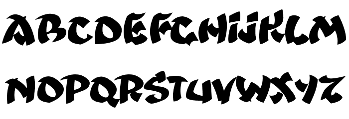 Ninjastrike Font LOWERCASE