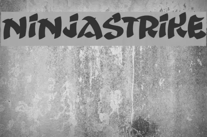Ninjastrike Font examples