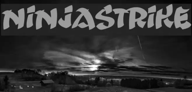 Ninjastrike Font examples