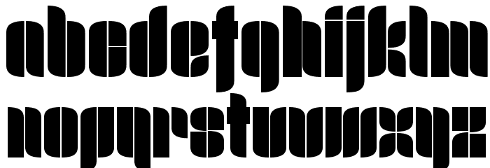 Ninjo Heavy Font LOWERCASE