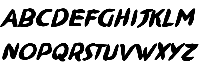 Ninjutsu BB Bold Font LOWERCASE