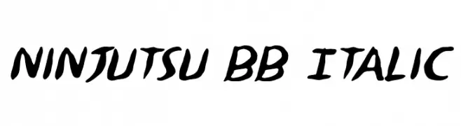 Ninjutsu BB Italic  Frei Schriftart Herunterladen