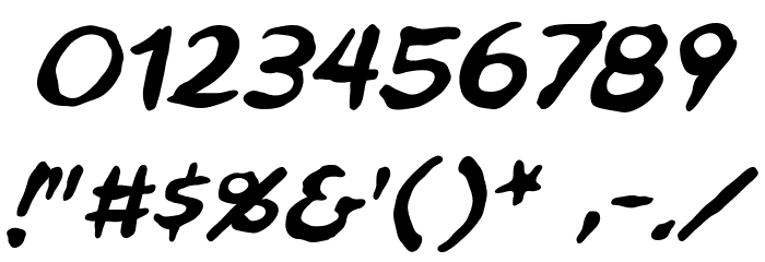 Ninjutsu BB Italic Font OTHER CHARS