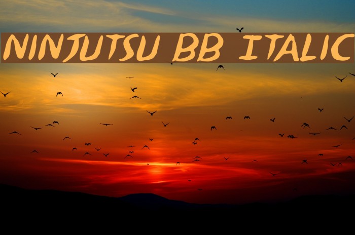 Ninjutsu BB Italic Font examples