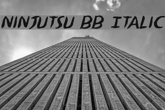 Ninjutsu BB Italic Font examples