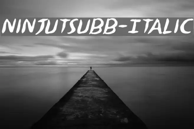 NinjutsuBB-Italic Font examples