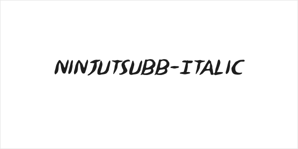 NinjutsuBB-Italic Logo