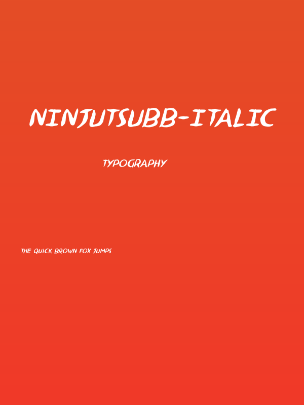 NinjutsuBB-Italic Poster