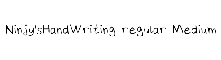 Ninjy'sHandWriting regular Medium Font