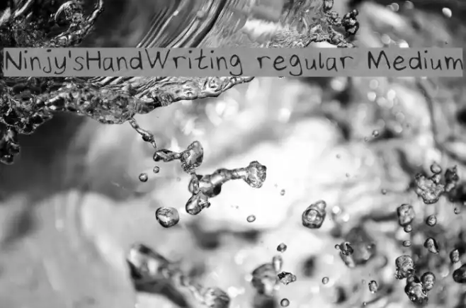 Ninjy'sHandWriting regular Medium Example 2