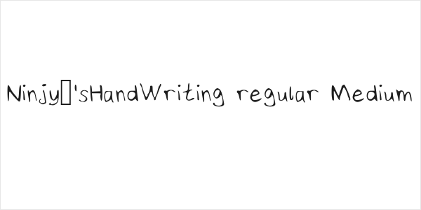 Ninjy'sHandWriting regular Medium Logo