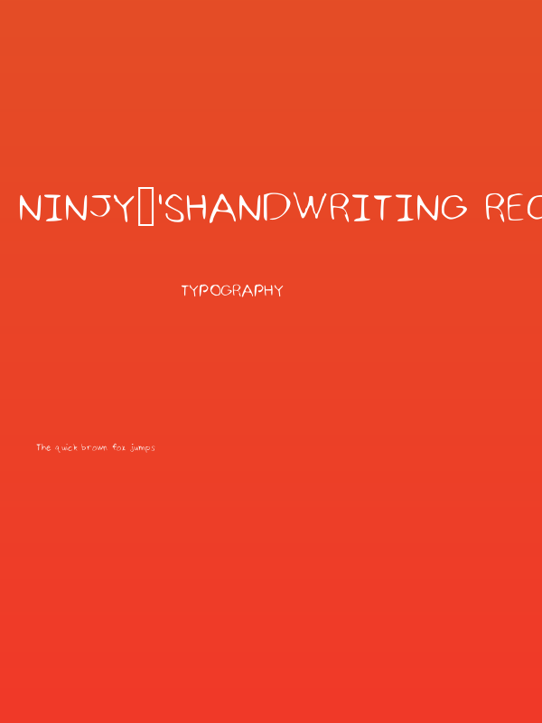 Ninjy'sHandWriting regular Medium Poster