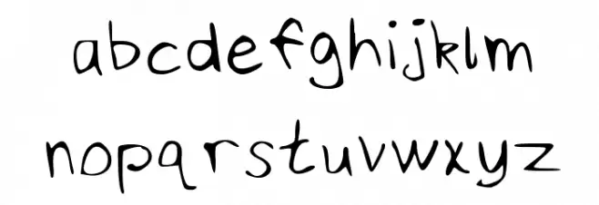 Ninjy'sHandWriting regular Medium Caratteri MINUSCOLO