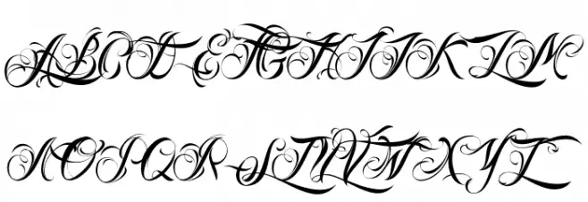 Nino Script PERSONAL USE ONLY Шрифта ВЕРХНИЙ
