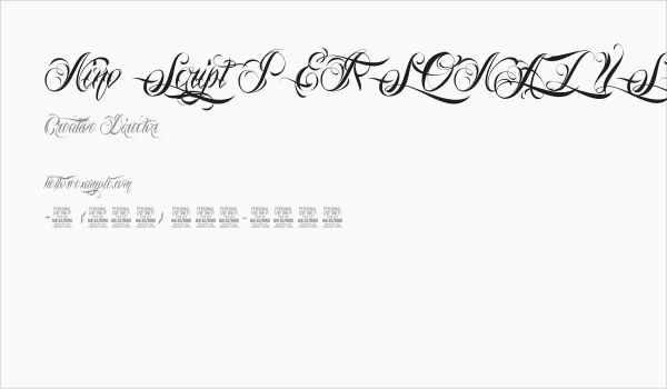 Nino Script PERSONAL USE ONLY Business Card