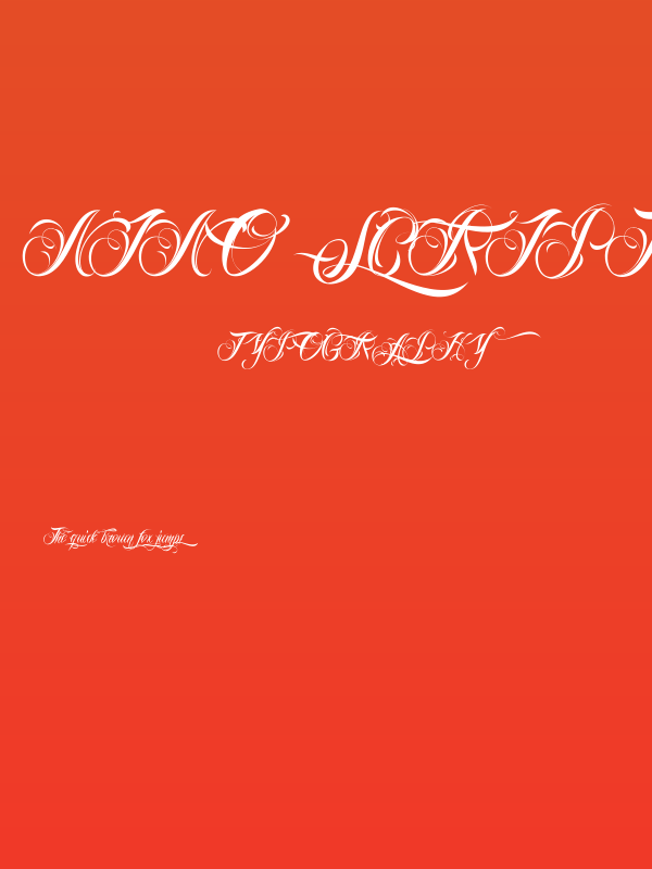 Nino Script PERSONAL USE ONLY Poster