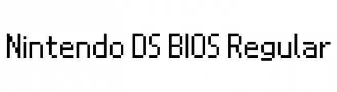 Nintendo DS BIOS Regular  font caratteri gratis