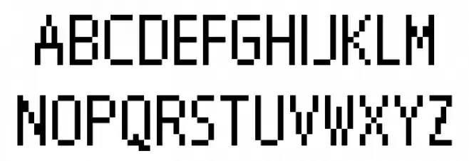 Nintendo DS BIOS Regular फ़ॉन्ट अपरकेस