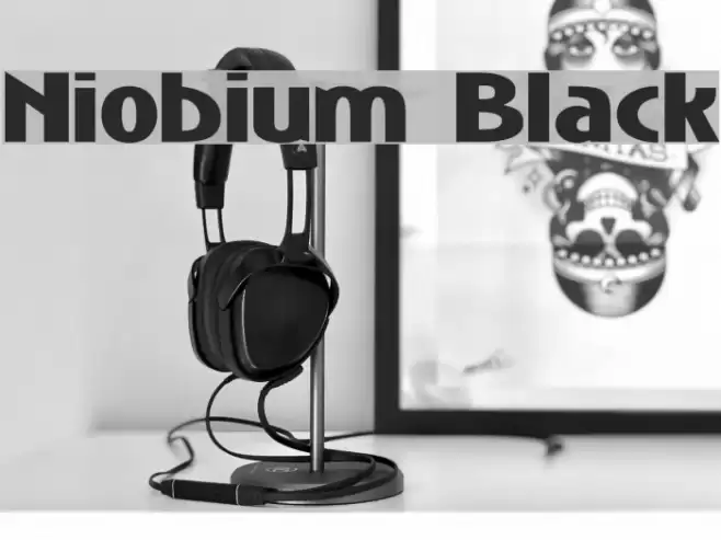 Niobium Black Schriftart examples