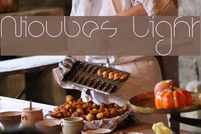 Nioubes Light Font examples