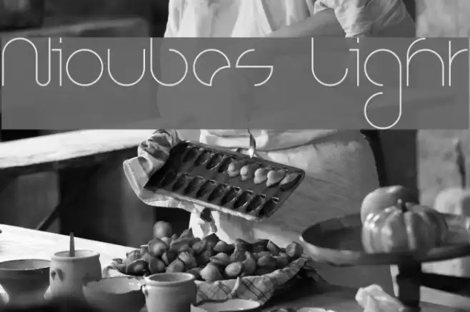 Nioubes Light Font examples