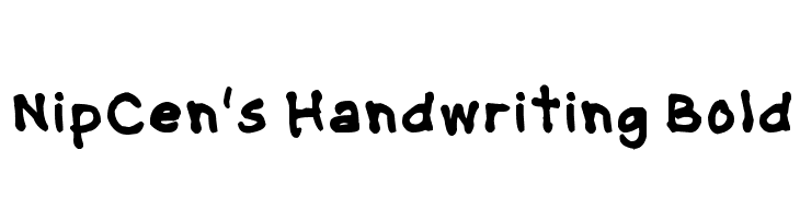 NipCen's Handwriting Bold Font