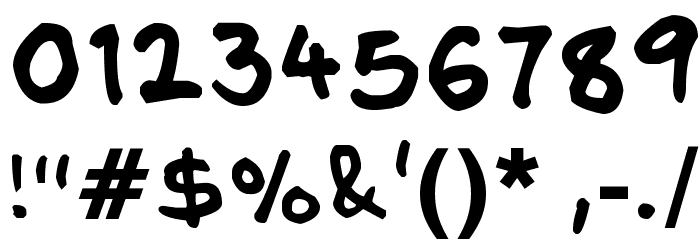 NipCen's Handwriting Bold Шрифта ДРУГИЕ символов