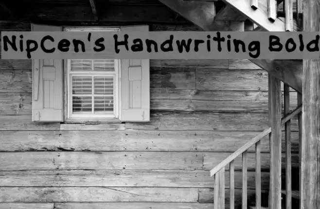 NipCen's Handwriting Bold Шрифта examples
