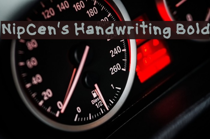 NipCen's Handwriting Bold Шрифта examples