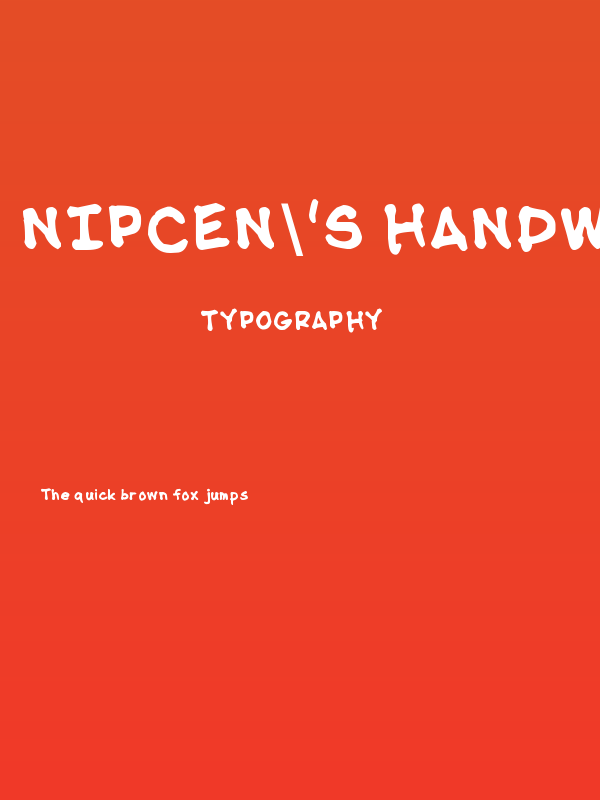 NipCen's Handwriting Bold Poster