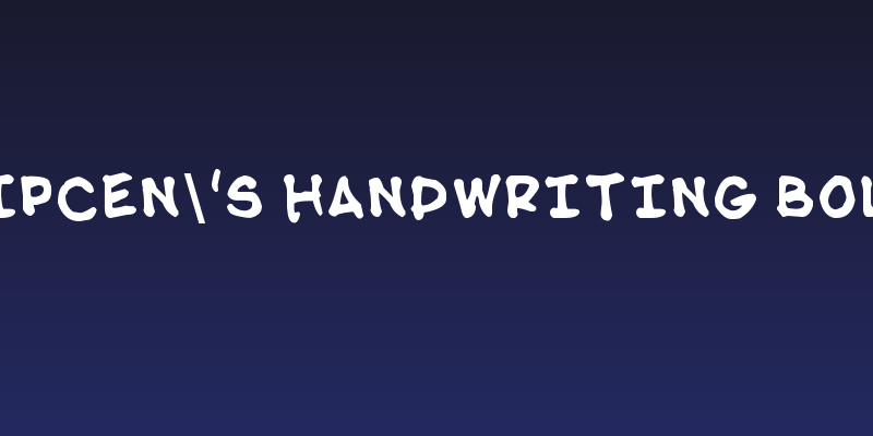 NipCen's Handwriting Bold Social Header