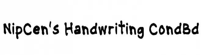 NipCen's Handwriting CondBd  les polices de caractères gratuit tlcharger
