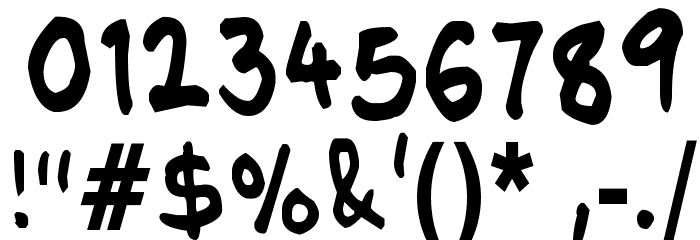 NipCen's Handwriting CondBd Font OTHER CHARS