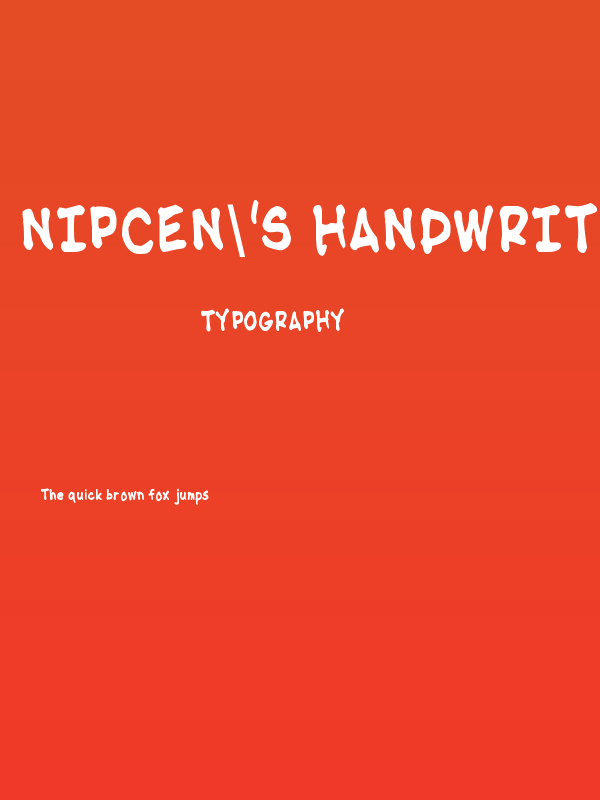 NipCen's Handwriting CondBd Poster