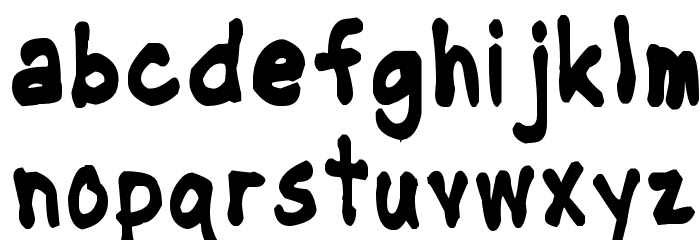 NipCen's Handwriting CondBd Font LOWERCASE