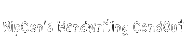 NipCen's Handwriting CondOut Font