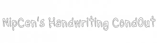 NipCen's Handwriting CondOut  フリーフォントのダウンロード