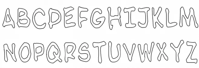 NipCen's Handwriting CondOut Polices MAJUSCULES