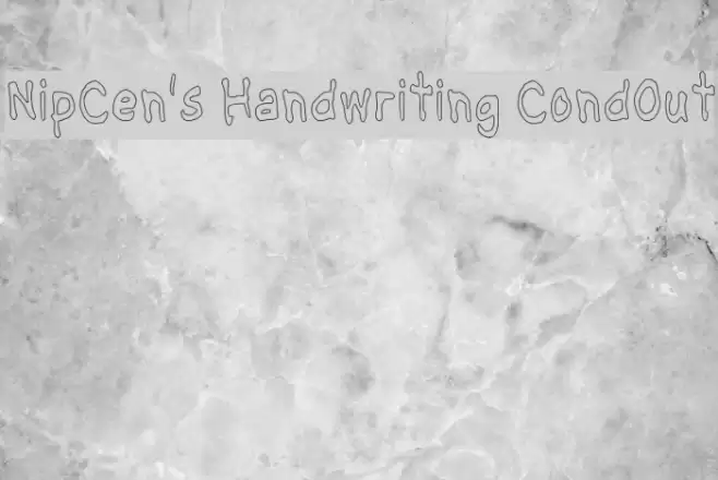 NipCen's Handwriting CondOut Schriftart examples