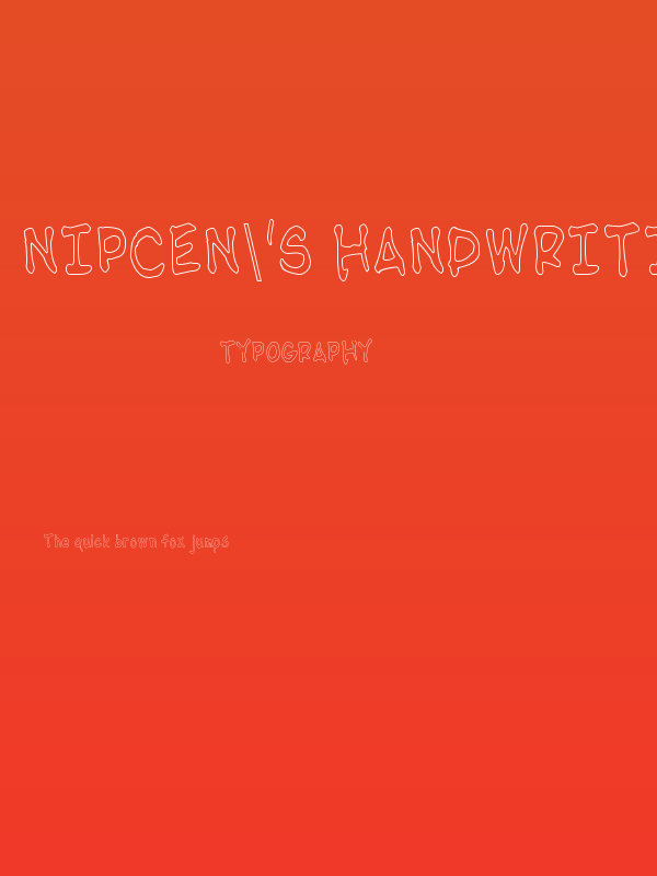 NipCen's Handwriting CondOut Poster